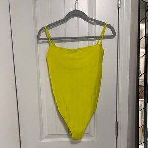 Women’s Neon Yellow One-Piece Swimsuit